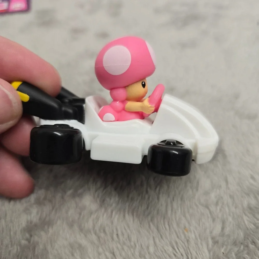 McDonalds 2024 Mario Kart 8 Deluxe Toadette Kart Toy #4 with Box and Stickers